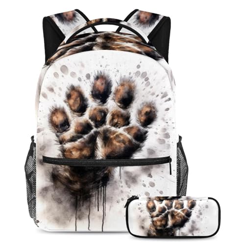 Sac à dos patte de chien vintage grand volume pour soulager le dos