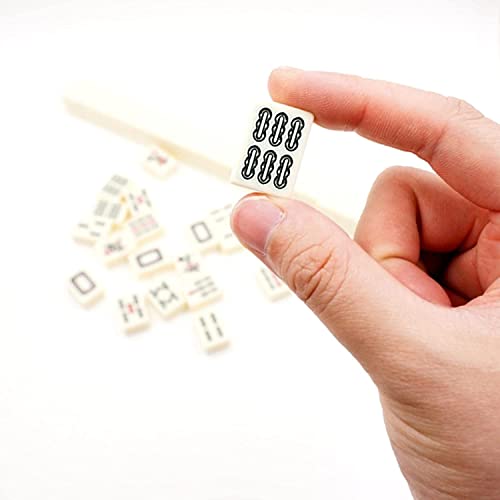 Mini Mahjong Set Box Tragbar Traditionelles Chinesisches Mah Jong Set Mit 144 Majong Spielsteine, Reise Mahjong Set Tragbarer, Chinesisches Strategiespiel Klassische Brettspiele