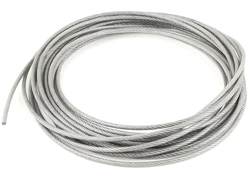 Clear Vinyl Coated Wire Rope 304 Stainless Steel Cable 3/64