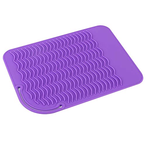 Tapete resistente al calor para rizadores eléctricos morado miniatura 6