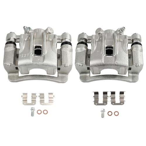 Image of SCITOO 19B3477 19B3476 Rear Left & Right Disc Brake Calipers Assembly w /Bracket for Dodge for Attitude,for Hyundai for Accent,for Kia for Forte /for Forte Koup /for Forte5 /For Rio /for Rio5
