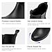 HISEA Rubber Rain Boots for Women Fashion Waterproof Chelsea Boots Short Ankle Garden Shoes Wedge Heel Anti-Slipping Rainboots for Ladies Outdoor Work Booties with Comfort Insole, Size 11 Black