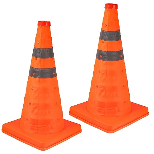 TEMPNAP 2piezas Cono De Carretera Elevable Cono De Tráfico De Seguridad Multiusos De Entrenamiento De Fútbol Para Entrenamiento Deportivo Aire