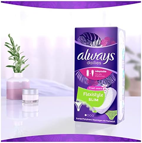 Always Dailies Panty Liners, Flexistyle, Slim, 208 Liners (26 x 8 Packs), SAVING PACK, Odour Neutraliser, Soft & Discreet