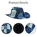 Owl's-Yard Unisex Fashion Easy Matching Cowboy Hat Wide Brim British Style Jazz Hat for Couples Denim Bucket Hats (A-Navy Blue, ONE Size)