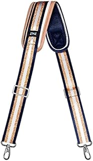 Bag Shoulder Strap, ZINZ Padded Adjustable Shoulder Strap Replacement, Black Glod, 57 Inch
