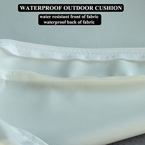 Color Grey Patio Chair Cushions Non Slip Bottom Chair Pad with Ties Set of 2 Waterproof Square Outdoor Seat Cushion Replacement for Garden Swing Furniture