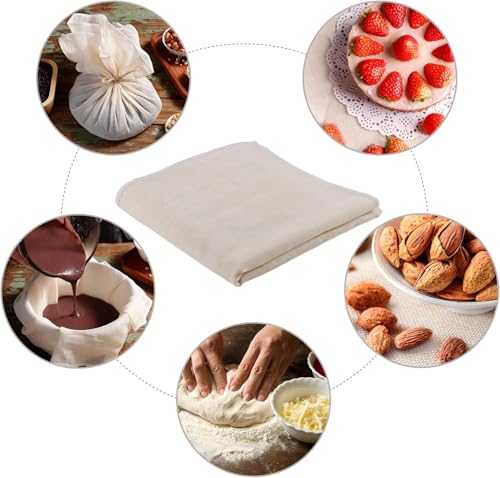 Image of Amazon Brand - Umi 5 Meter Reusable Pure Cotton 90 Grade Cheese Cloth for Straining, Cooking, Paneer, Curd, Ghee & Kitchen Use (500x100 Cm)