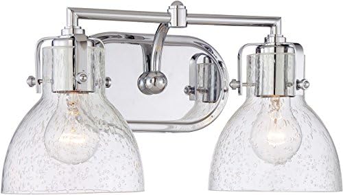 Minka Lavery Wall Light Fixtures 5722-77 Wall Bath Vanity Lighting, 2-Light 200 Watts, Chrome