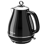 Anfilank Electric Kettles Fast Boil 3000W, 1.7L Stainless Steel Kettle, BPA Free, Auto Shut-Off and Boil-Dry Protection, Black