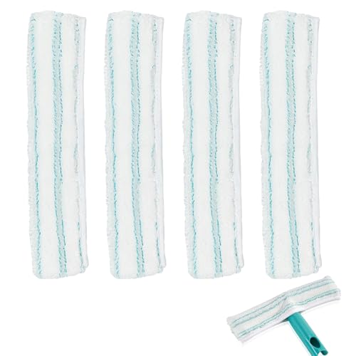 Fenstersauger Ersatzbezug für Leifheit Fenstersauger Zubehör Ersatzmikrofaser Wischbezug Kompatibel mit Leifheit Window Washer M 4 Stück