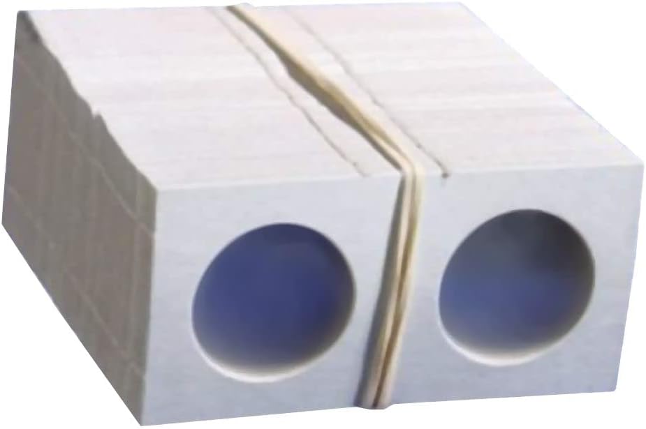 Guardhouse 1 ½ x 1 ½ Paper Staple Coin Holders for Cents and Dimes 100 Count with Triple Row Storage Box