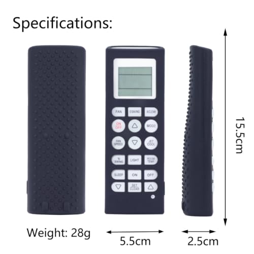 Image of Silicone Cover Compatible with LG Split /Window Inverter Air Conditioner Remote Control, Shockproof, Stylish, Easy to find in Darkness - Black-1