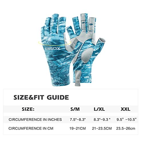 Fishing Gloves For Men Women Gifts Upf50+ Sun Uv Protection Kayaking Rowing Paddling Fish Handling Saltwater Freshwater (Blue, Large-X-Large) #TOP4
