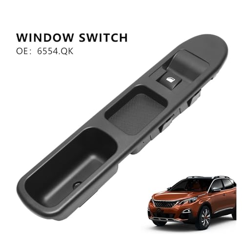 Régulateur de vitre électrique et interrupteur de commande de vitre avant 6654QK