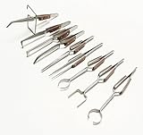 Fiber Grip Tweezers Cross-Locking Soldering All Types WORKHOLING TWEEZER Set 9pc (E11)