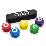 Vazcan® Juego del Calamar Gonggi – Set de 5 Dados Coreanos con Estuche | Juego Tradicional Coreano para Niños y Adultos | Mini Juego de Mesa Portátil