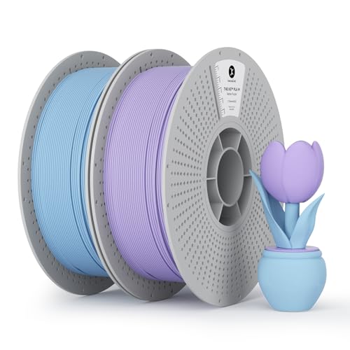kexcelled Matte Rattan Purple and Ice Blue PLA Set Bundle Filament 1.75 mm +/-0.03 mm, 2 Pack, 3D Printing Aesthetic Mat