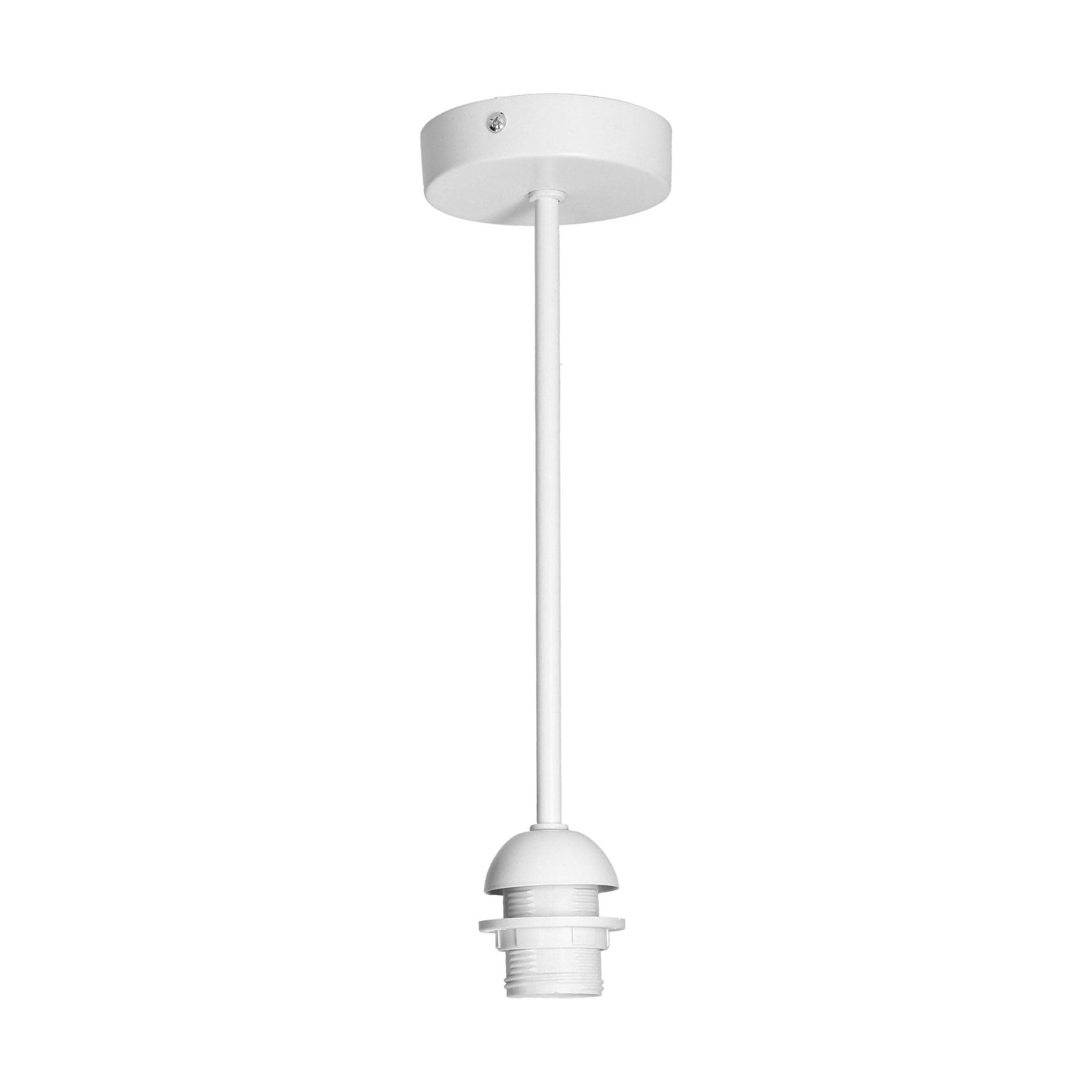Lampara Colgante Corta con Rosca E27 de 60 W máx. Lámpara de Techo Ideal para Decoración de Interiores Estilo Moderno y Elegante (Bombilla no incluida) (Blanco)