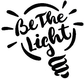Be The Light Light Bulb Inspirational CCI Decal Vinyl Sticker|Cars Trucks Vans Walls Laptop|Black |5.5 x 5.25 in|CCI1769