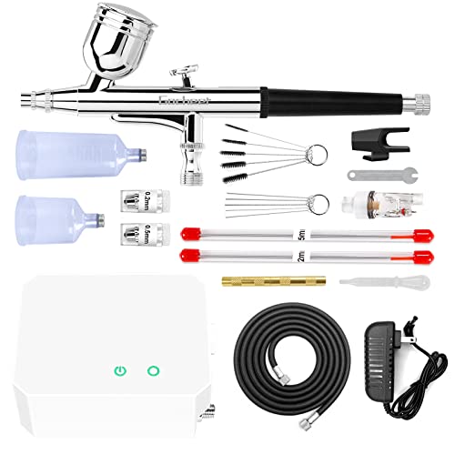 Gocheer Dual-Action Multi-Function Airbrush Set with Compressor