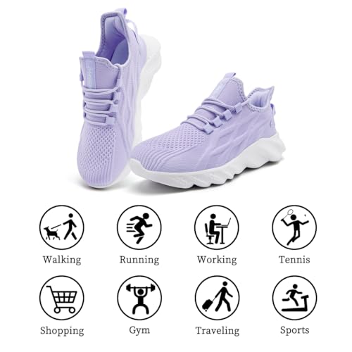Image of DLWKIPV Womens Slip on Walking Tennis Shoes for Women Work Running Athletic Gym Sports Sneakers Lightweight Casual Shoe