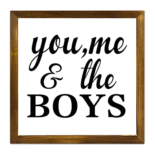 You Me & The Boys plaque en bois déco 30cm pour salon et cuisine chaleureuse