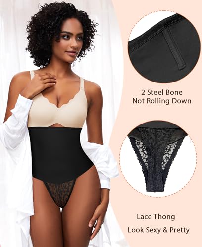 Image of Womens Thong Shapewear Mid to High Waisted Shaper Thong WN0017