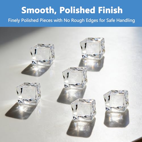 100 Cubos de Hielo Falsos Acrílicos 10mm Cuadrados miniatura 4