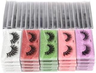 5D Luxe Premium Fluffy Plush Natural Faux Thick Soft Glam Lashes Full Eyelashes Mink Eyelashes Natural Faux Mink Lashes Wispy Fluffy Fake Eyelashes (#104)
