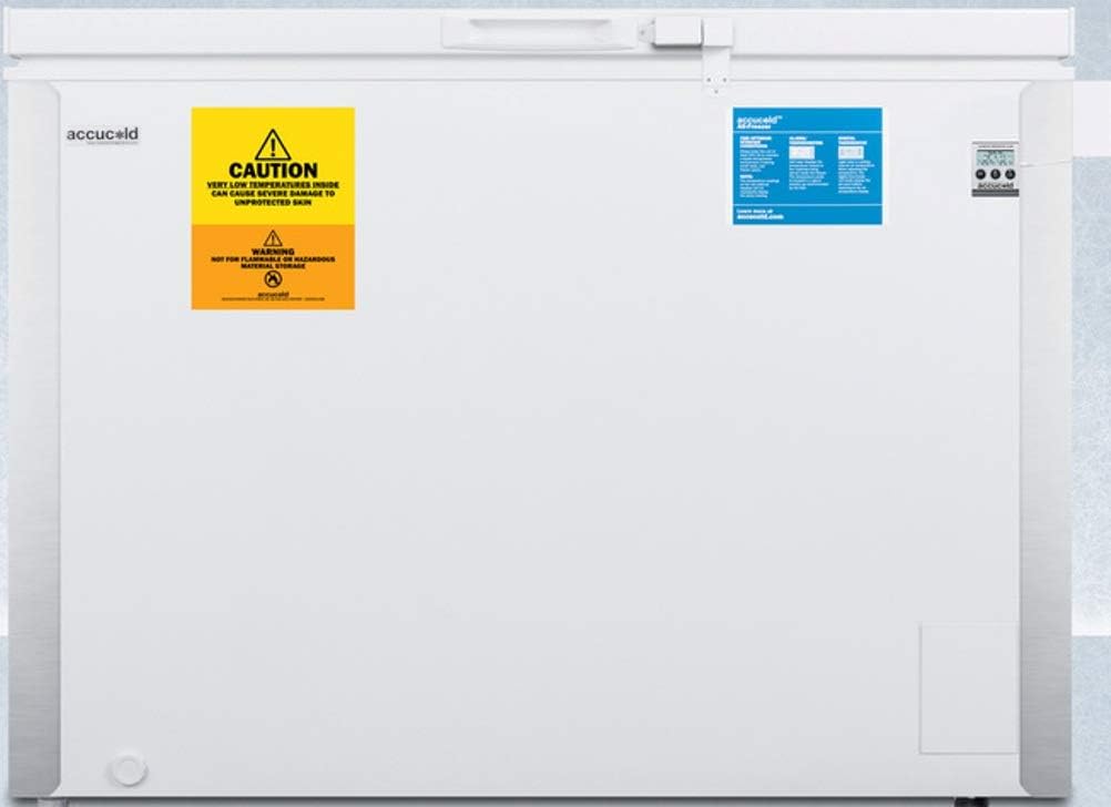 Summit VLT850 45"" Chest Freezer with 8.8 cu. ft. Capacity Manual Defrost Digital Thermostat Alarm Temperature Display and 100% CFC Free in White