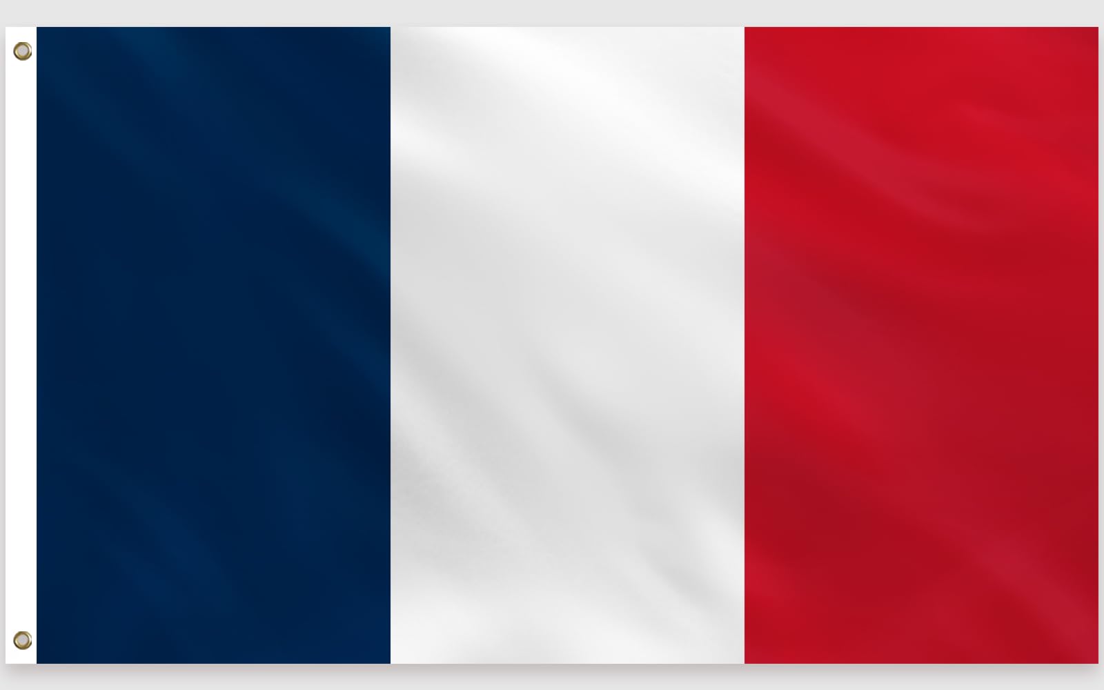 PartyYaa French Flag, 5ft x 3ft France Flag for Party Decorations Single Side with 2 Brass Eyelets, Waterproof