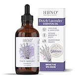 HBNO California Bottled Dutch Lavender Essential Oil 4 fl oz (120ml) - Natural Lavender Oil for Skin, Perfect for Cleaning, Aromatherapy, DIY & Diffuser