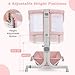 INFANS 3 in 1 Baby Bassinet, Bedside Sleeper with Comfy Mattress, Wheels, 6 Height Adjustable, Storage Basket, Travel Bag, Portable All Mesh Crib for Newborn Infant (Pink)
