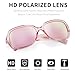 FEISEDY Vintage Womens Polarized Sunglasses UV400 Wrap Around Fashion Shades B2526 (Pink Mirrored, 56)