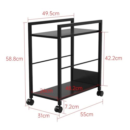 Soporte Torre PC de 2 niveles con ruedas bloqueables para oficina y hogar miniatura 2