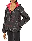 Armani Exchange Women's 1991 Heritage Logo Mock Neck Zipper Jacket, Black Heritage Allov, Small