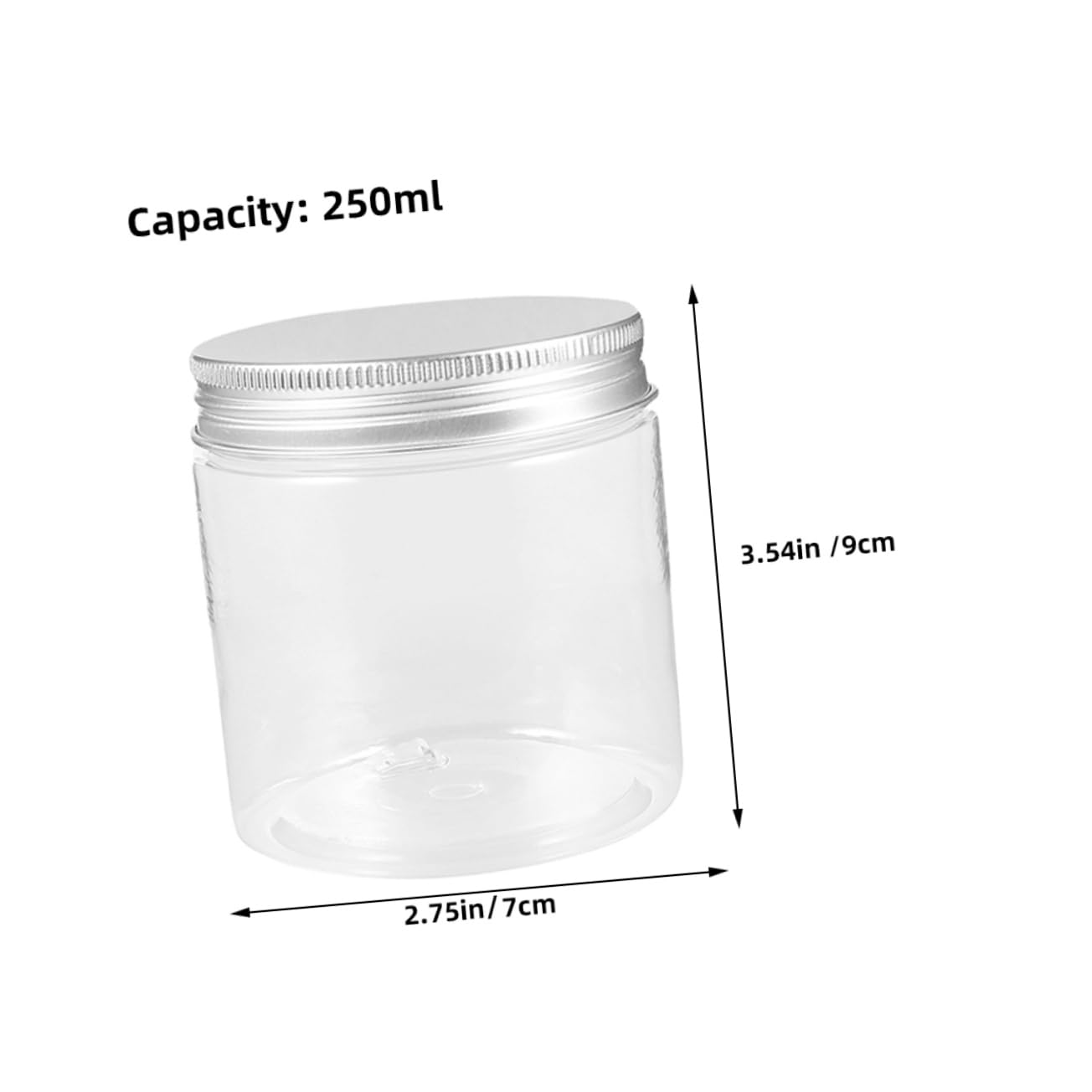 Cabilock 20stücke Haushaltsbehälter Für Lebensmittel Mit Aluminiumkappe Plastikflasche Kleine Plastikdosen Mit Deckel Cremedosen Mit Deckel Transparent Langlebig