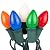 25Ft Christmas Lights Multicolor, C7 Vintage Christmas Lights with 27 Multicolor Ceramic Glass Bulbs, Hanging Outdoor String Lights for Holidays, Christmas Prom Party Wedding Decor, Green Wire