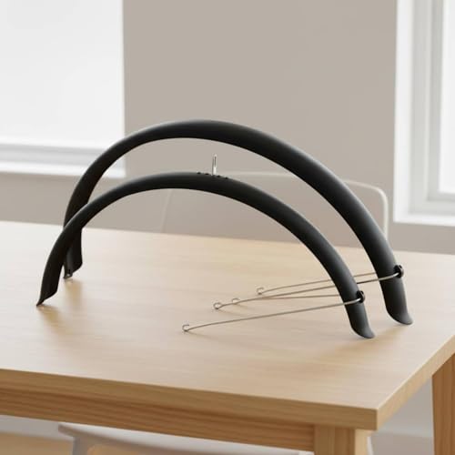 Set de Guardafangos para Bicicleta YIJU Juego Delantero y Trasero Negro Mate para Rueda 26 Pulgadas miniatura 7
