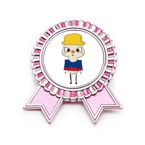 Broche rose Colombie insigne métal taille M drapeau sud pays
