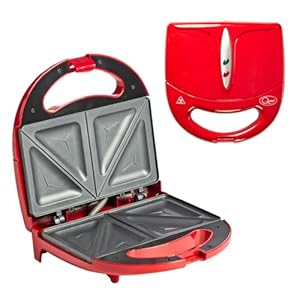 Quest Sandwich Toastie Maker/Red/Non-Stick Easy Clean/Student Essentials for University