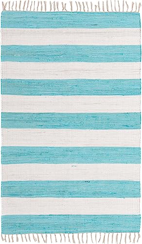 Tapete decorativo rectangular 5'1" x 8' cotón único miniatura 2