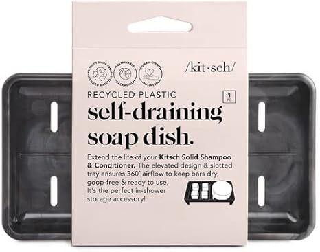 Amazon.com: Kitsch Soap Dish for Shower - Self Draining Bar Soap Holder ...