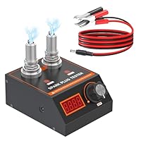 Zündkerzentester, Zündkerzenprüfgerät mit zwei Öffnungen, MotorZündungstester, Einstellbare Arbeitsfrequenz von 500 bis 9000 U/min, Zündkerzenprüfer für 12-V-Autos und Motorräder
