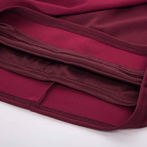 Kate Kasin Wear To Work Pencil Skirts For Women High Waist Stretchy Knee Length Pencil Skirt Wine Red, 2X-Large #TOP3