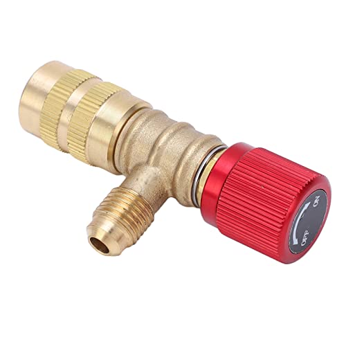 Válvula de seguridad para carga de refrigerante líquido para R22, R410A, R134A, R404A, rosca macho 1/4 pulgada y hembra 5/16 pulgada miniatura 3