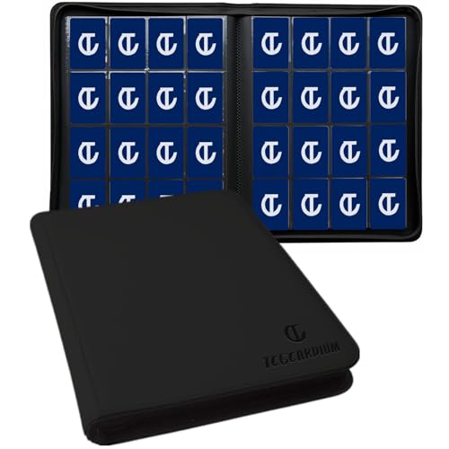 TCGCARDIUM 1660+ Pockets Premium Card Binder - 16-Pocket Ringless Side-Loading Album, Trading Card Binder Zippered Holder for TCG/MTG/Sports Cards (Black)