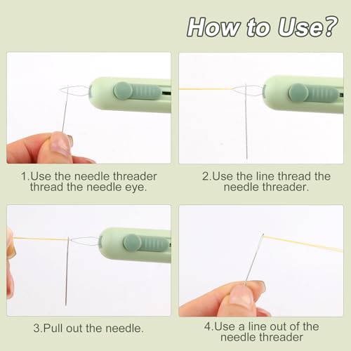 image for FENGWANGLI Automatic Needle Threaders Seam Ripper, Upgraded 3 in 1 Sew