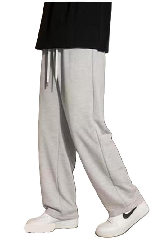 Global Desi Unisex Loose Fit Track Pants Polycotton Fabric Elastic Waist Comfortable Daily Use Running Travel Lounge Bottoms in neutral